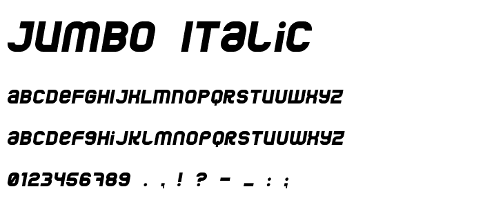 Jumbo Italic police
